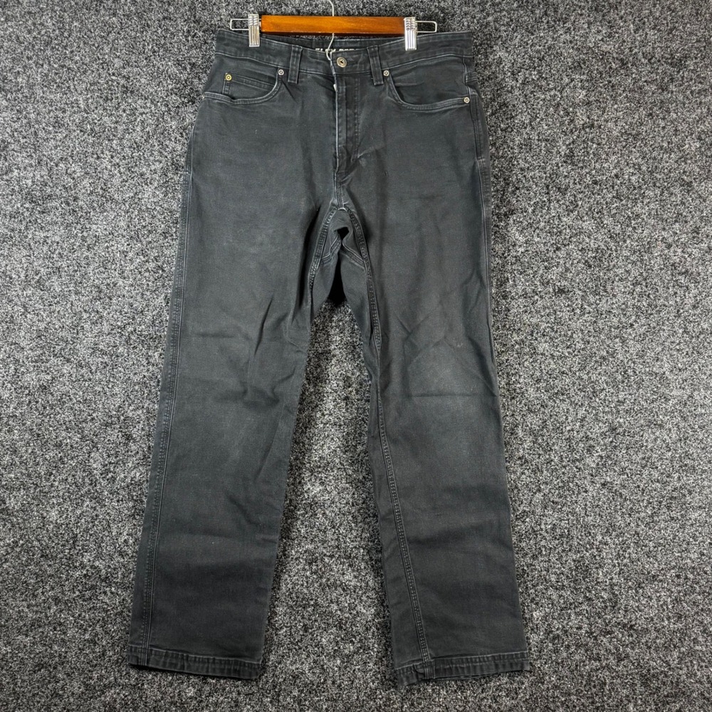 Duluth Trading Co Flex Fire Hose Relaxed Fit Black Work Pants Mens 32x30